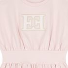 Girls Pink Logo Dress, 3, hi-res