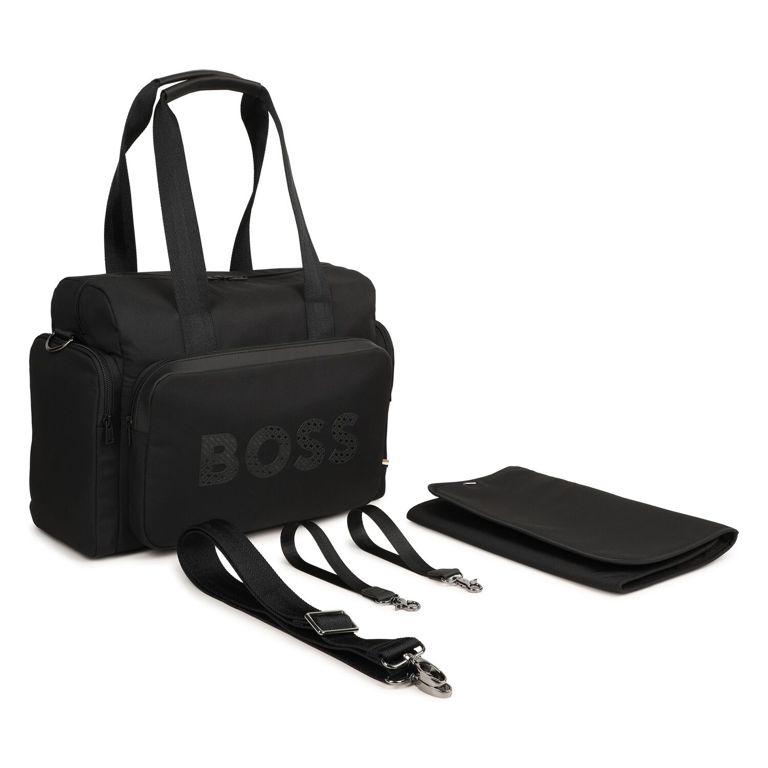 Mini Me Black Logo Baby Changing Bag ( 35cm ), 1, hi-res