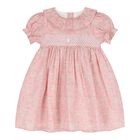 Baby Girls Pink Floral Dress, 1, hi-res