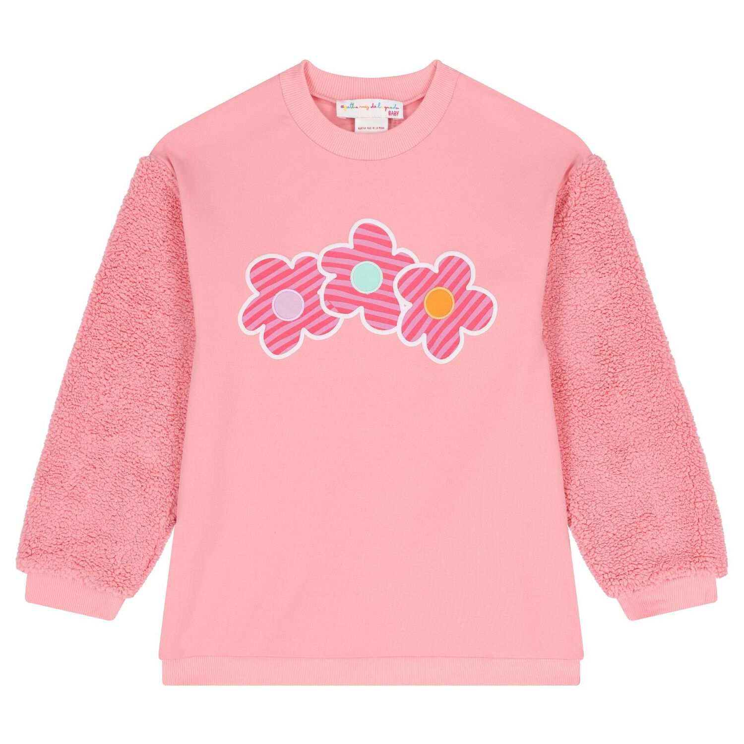 Girls Pink Floral & Fleece Leggings Set, 1, hi-res image number null