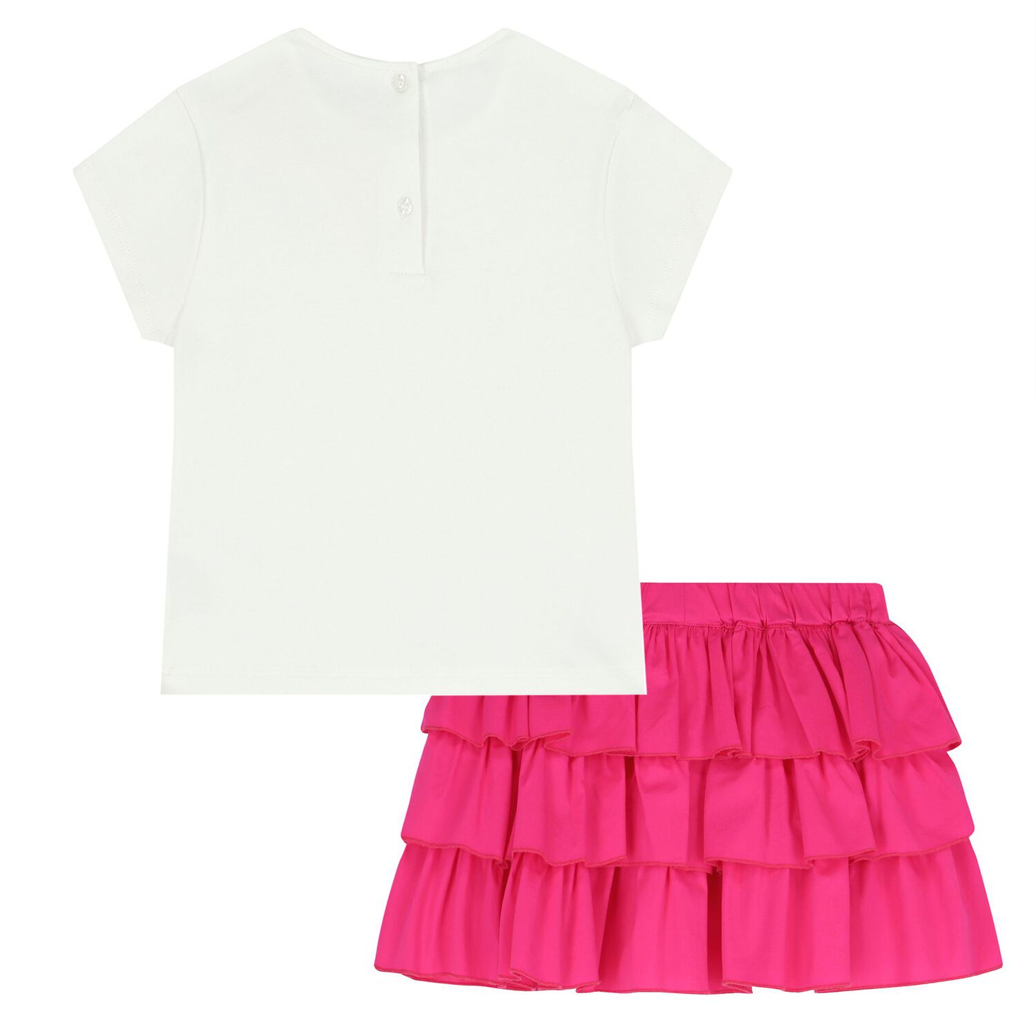 Girls Ivory & Pink Skirt Set, 1, hi-res image number null