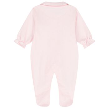 Baby Girls Pink Floral Babygrow, 1 Baby Girls Pink Floral Babygrow
