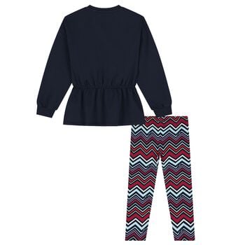 Girls Multi-Coloured Zig Zag Leggings Set