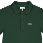 Boys Green Logo Polo Shirt, 2, hi-res