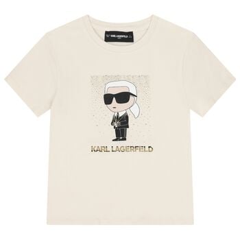Girls White Ikonik T-Shirt