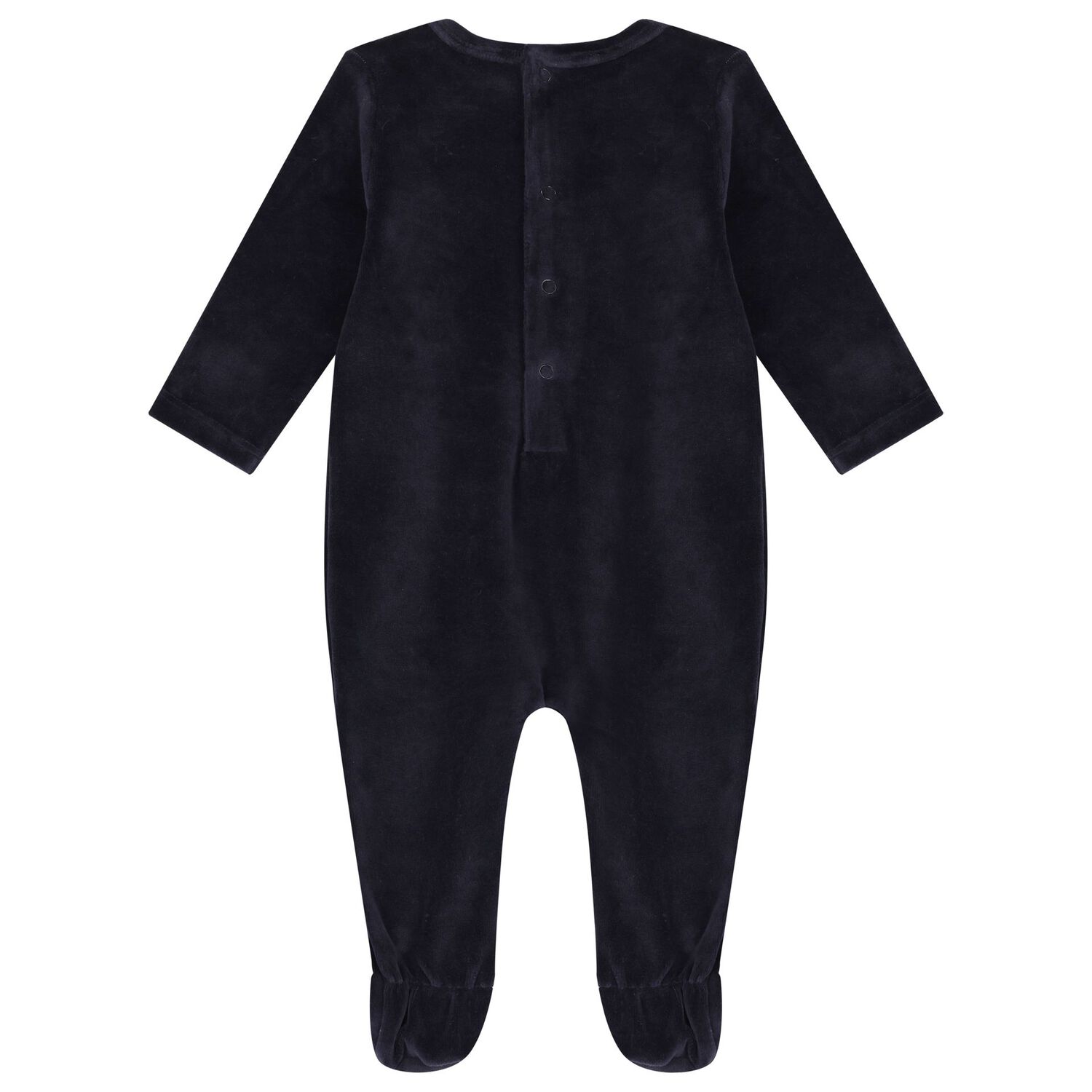 Baby Boys Navy Blue Festive Teddy Bear Babygrow, 2, hi-res image number null