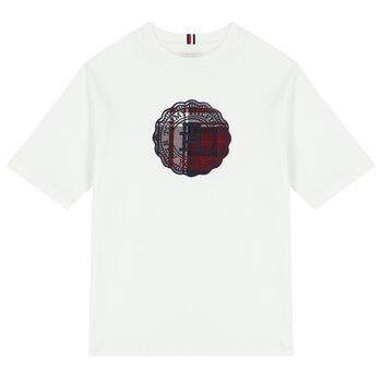 Boys White Logo T-Shirt
