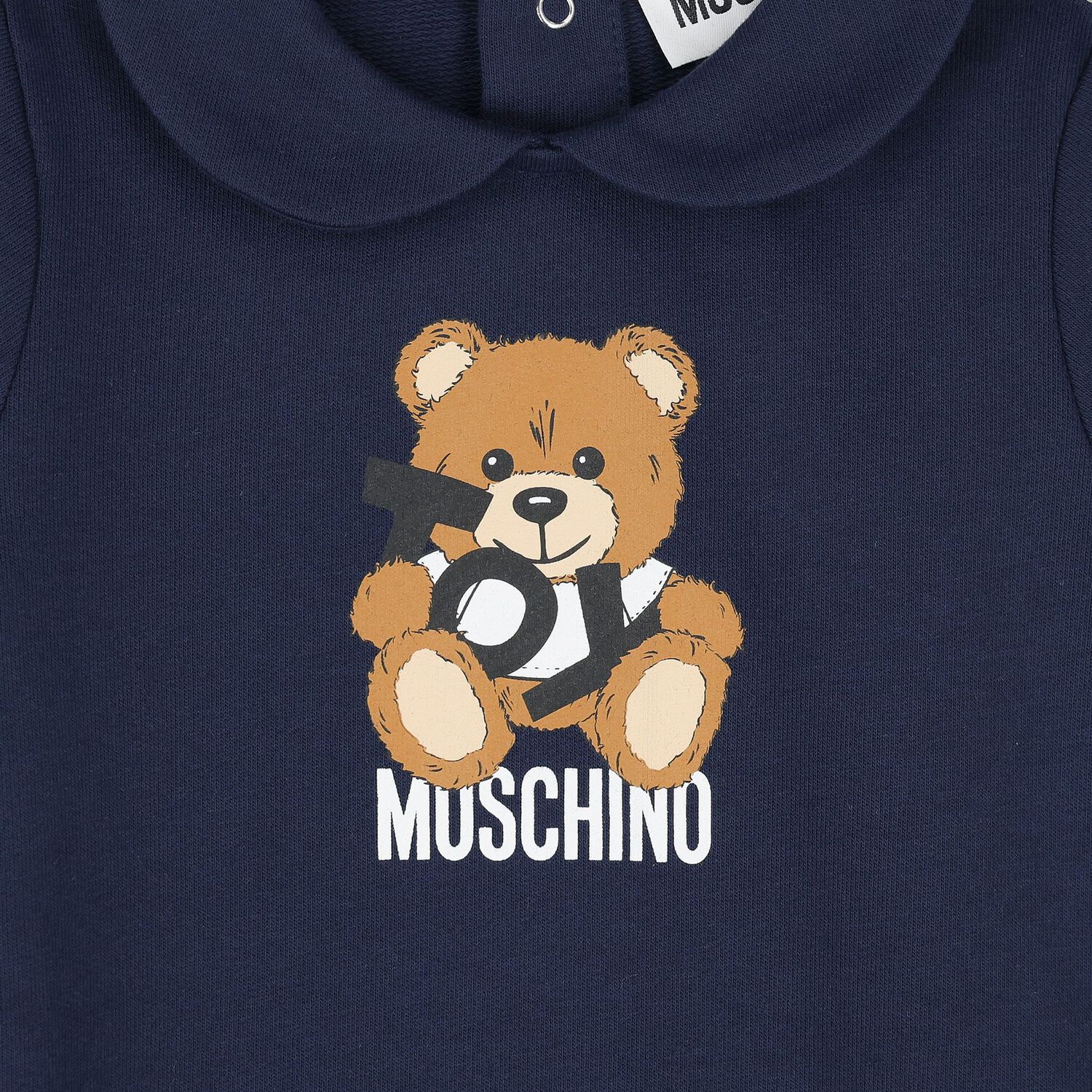 طقم هدايا افرول بالشعار بطبعه تيدى بير باللون الكحلى, 2, hi-res