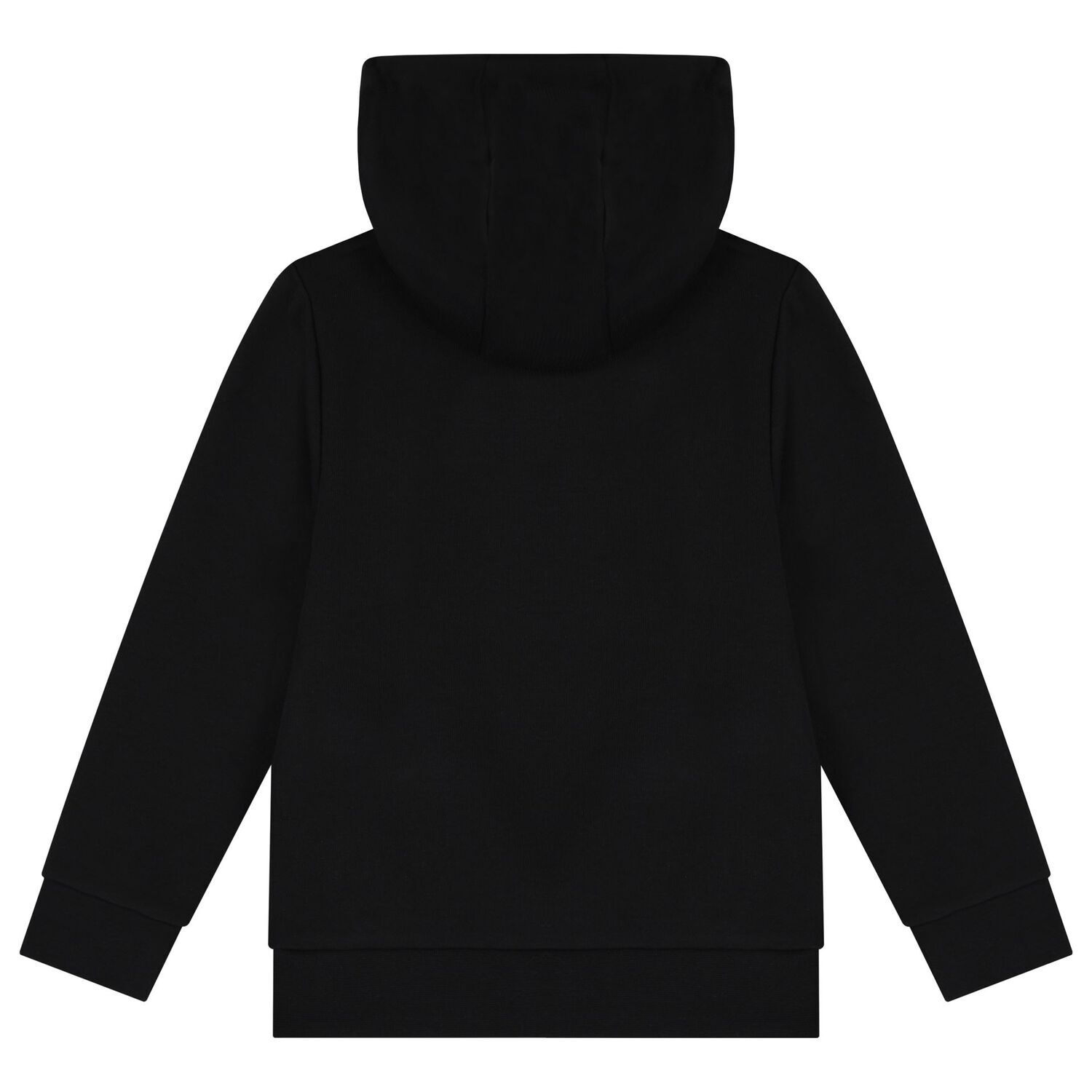 Boys Black Logo Hooded Top, 1, hi-res