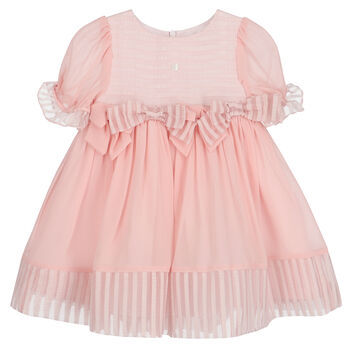Younger Girls Pink Bow Dress