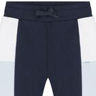 Younger Boys Navy Blue, Blue & White Joggers, 3, hi-res