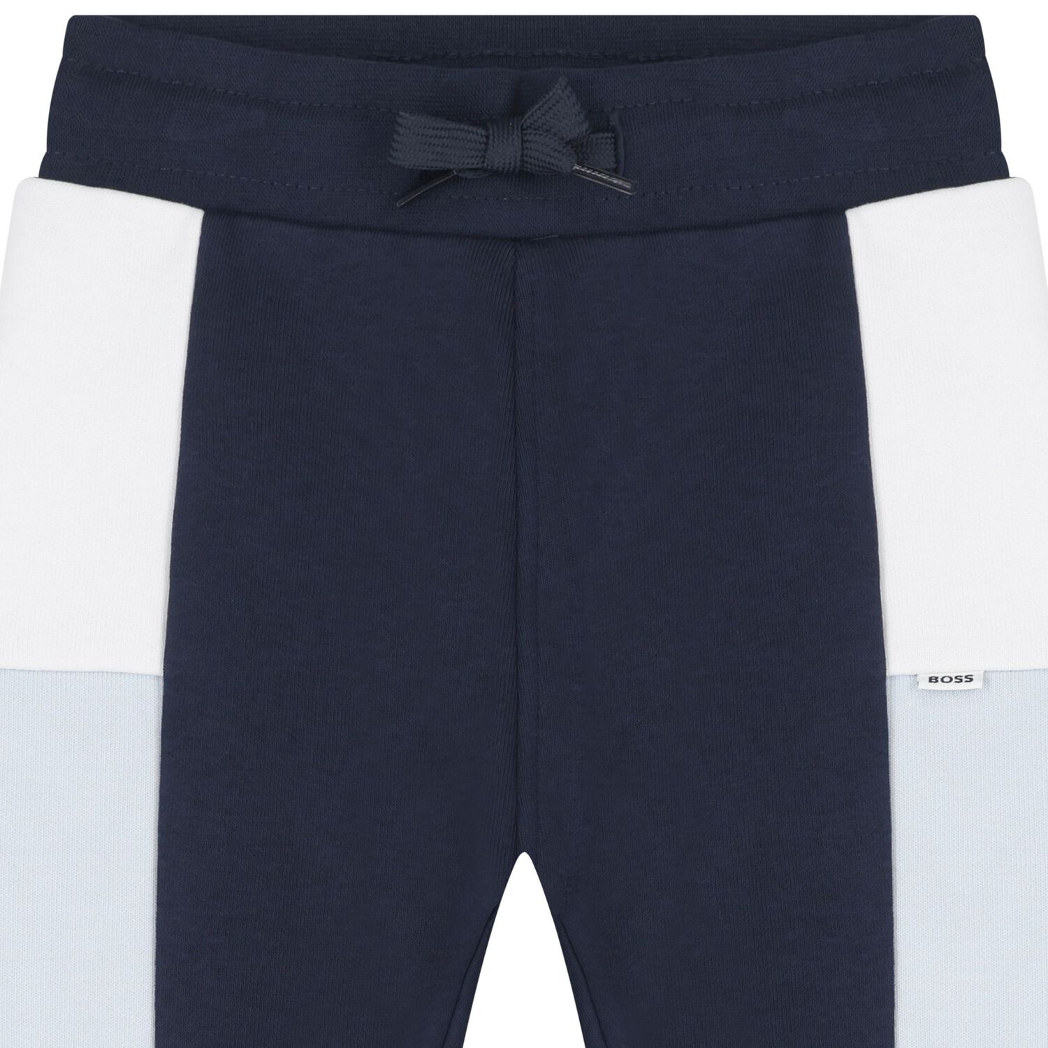 Younger Boys Navy Blue, Blue & White Joggers, 3, hi-res