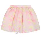 Girls Pink Ruffled Skirt Set, 2, hi-res