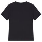 Boys Black Logo T-Shirt, 2, hi-res
