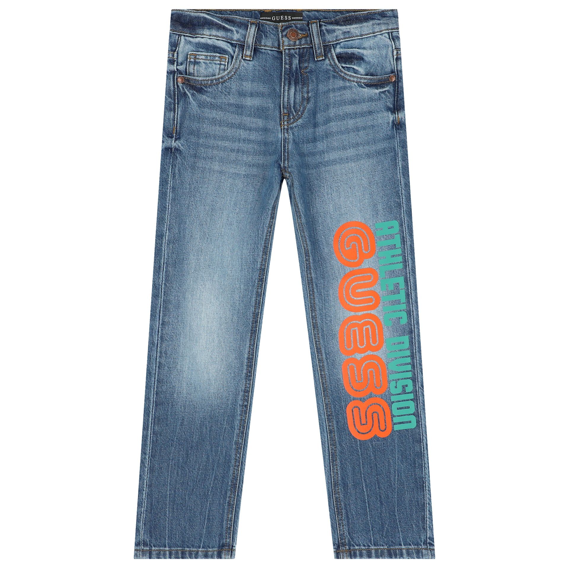 Guess Boys Blue Logo Denim Jeans Junior Couture Bahrain