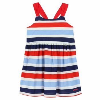 Girls Multi-Colored Striped Dress