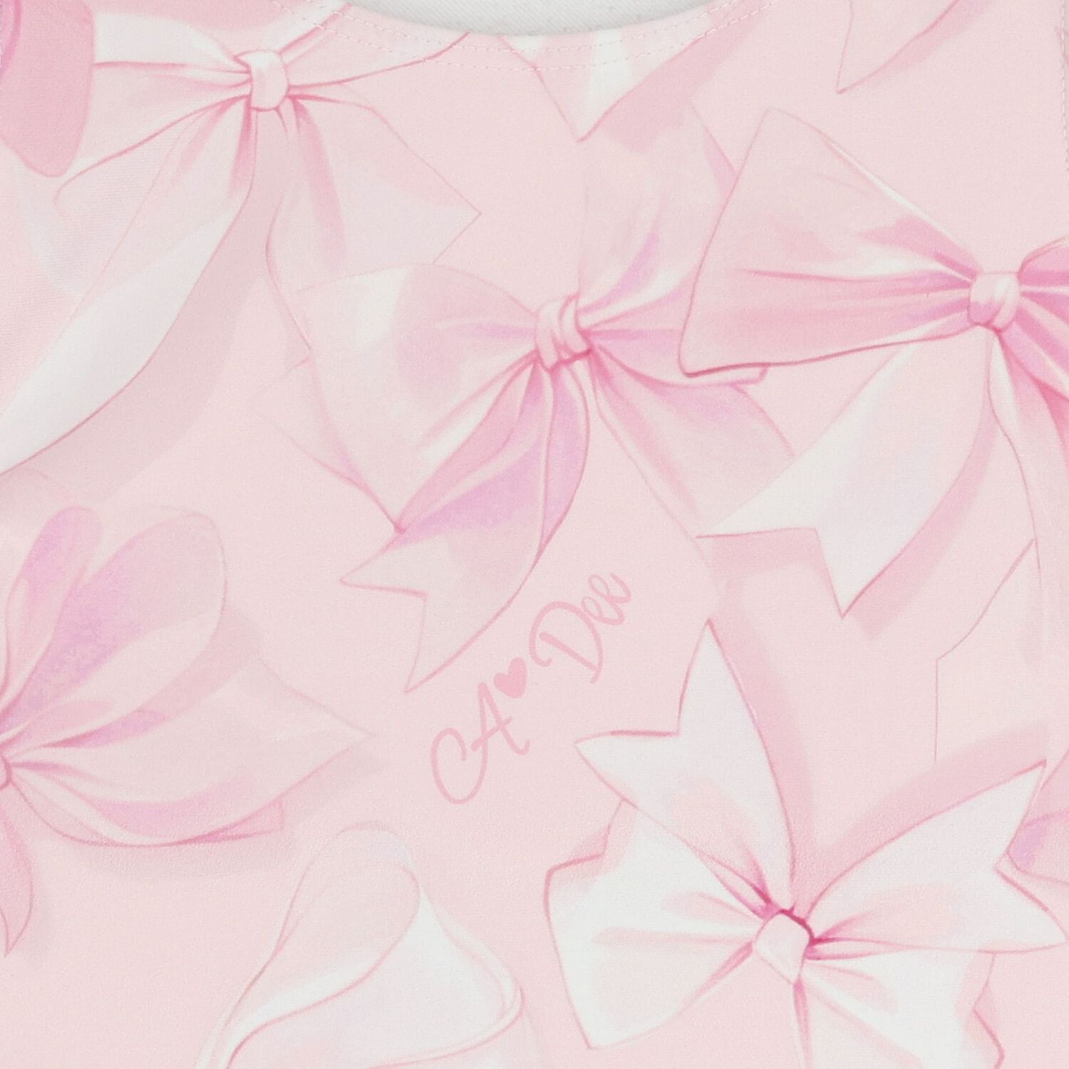 Girls Pink Bow Swimsuit, 1, hi-res