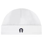 Baby Boys White Logo Hat, 1, hi-res