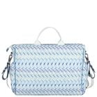 Blue & White Zig Zag Baby Changing Bag, 1, hi-res