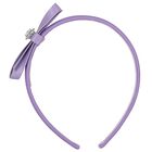 Girls Purple Bow Headband, 2, hi-res