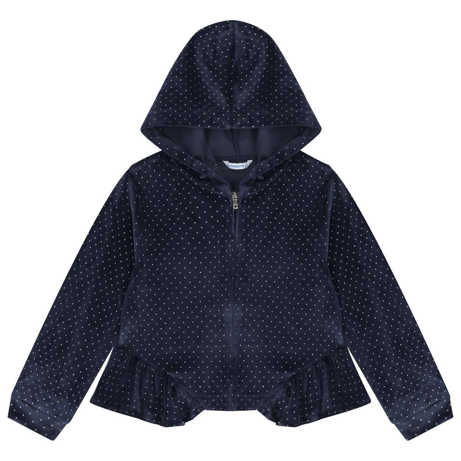 Girls Navy Blue Velour Tracksuit Set  ( 3 Piece ), 1, hi-res image number null