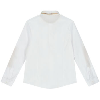 Boys White Logo Shirt