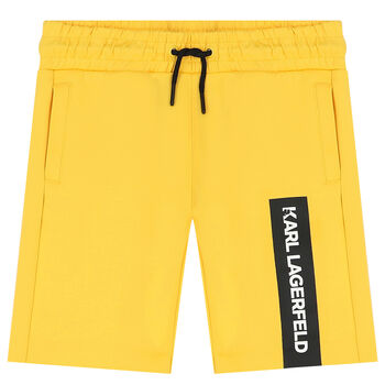 Boys Yellow Logo Shorts