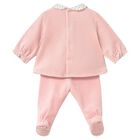 Baby Girls Pink Floral 2 Piece Babygrow, 1, hi-res