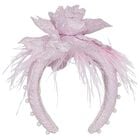 Girls Pink Flower Headband, 1, hi-res