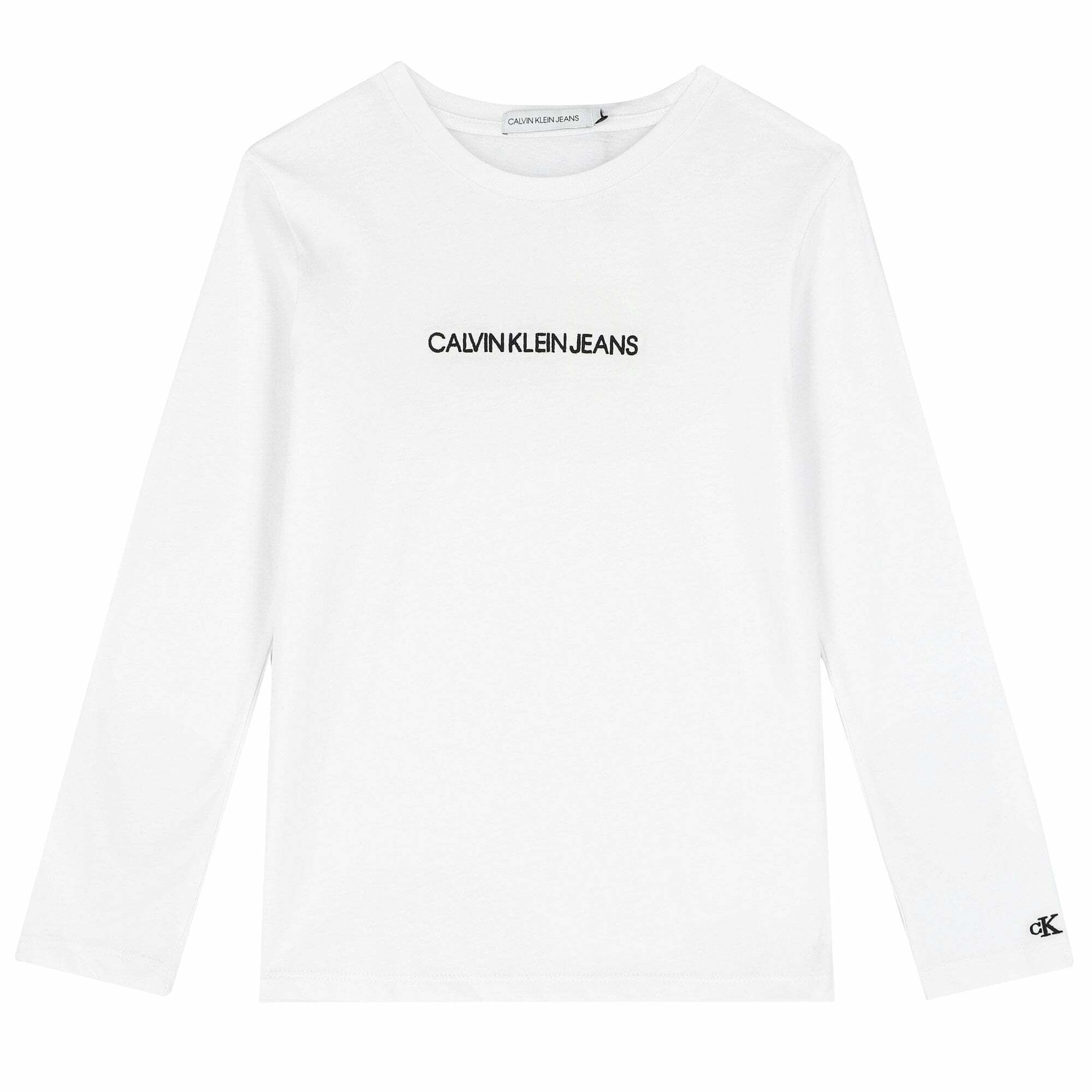 Calvin Klein Boys White Organic Cotton Logo Top Junior Couture
