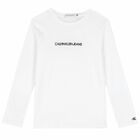Boys White Organic Cotton Logo Top, 1, hi-res