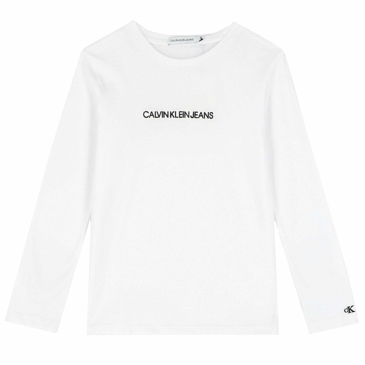 Boys White Organic Cotton Logo Top, 1, hi-res image number null