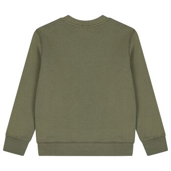Boys Green Polo Bear Sweatshirt