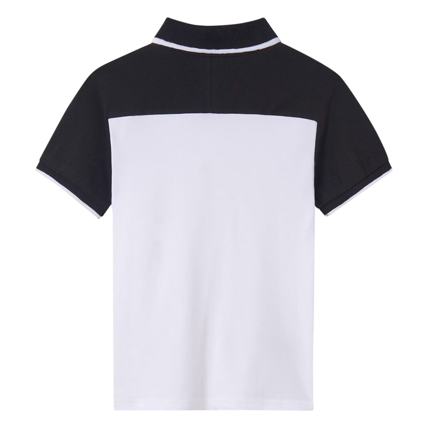 Boys White Colourblock Polo Shirt, 1, hi-res image number null