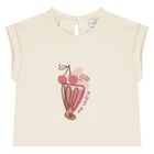 Younger Girls Beige & Pink Cherry Leggings Set, 1, hi-res