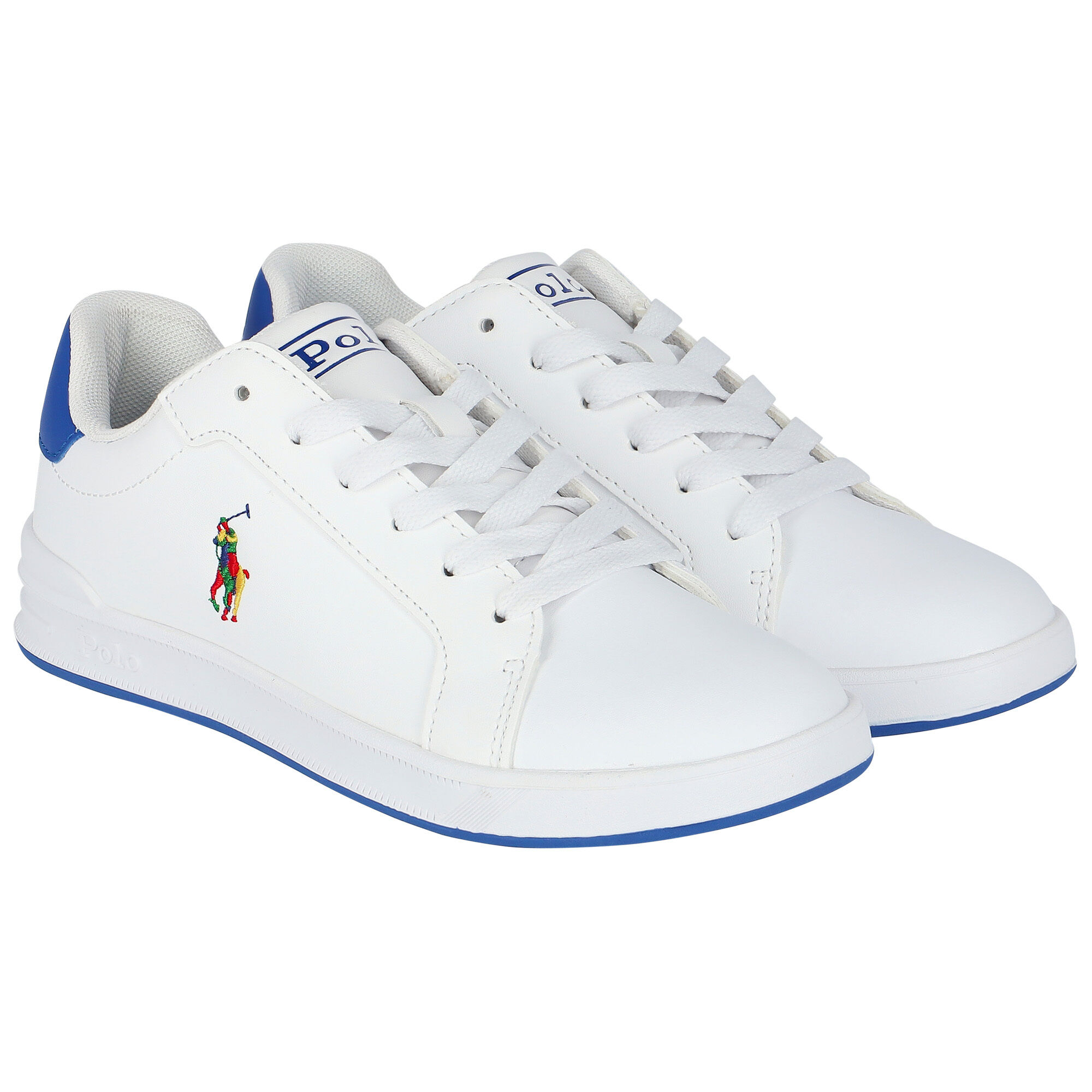 Ralph Lauren Boys White Logo Trainers Junior Couture Bahrain