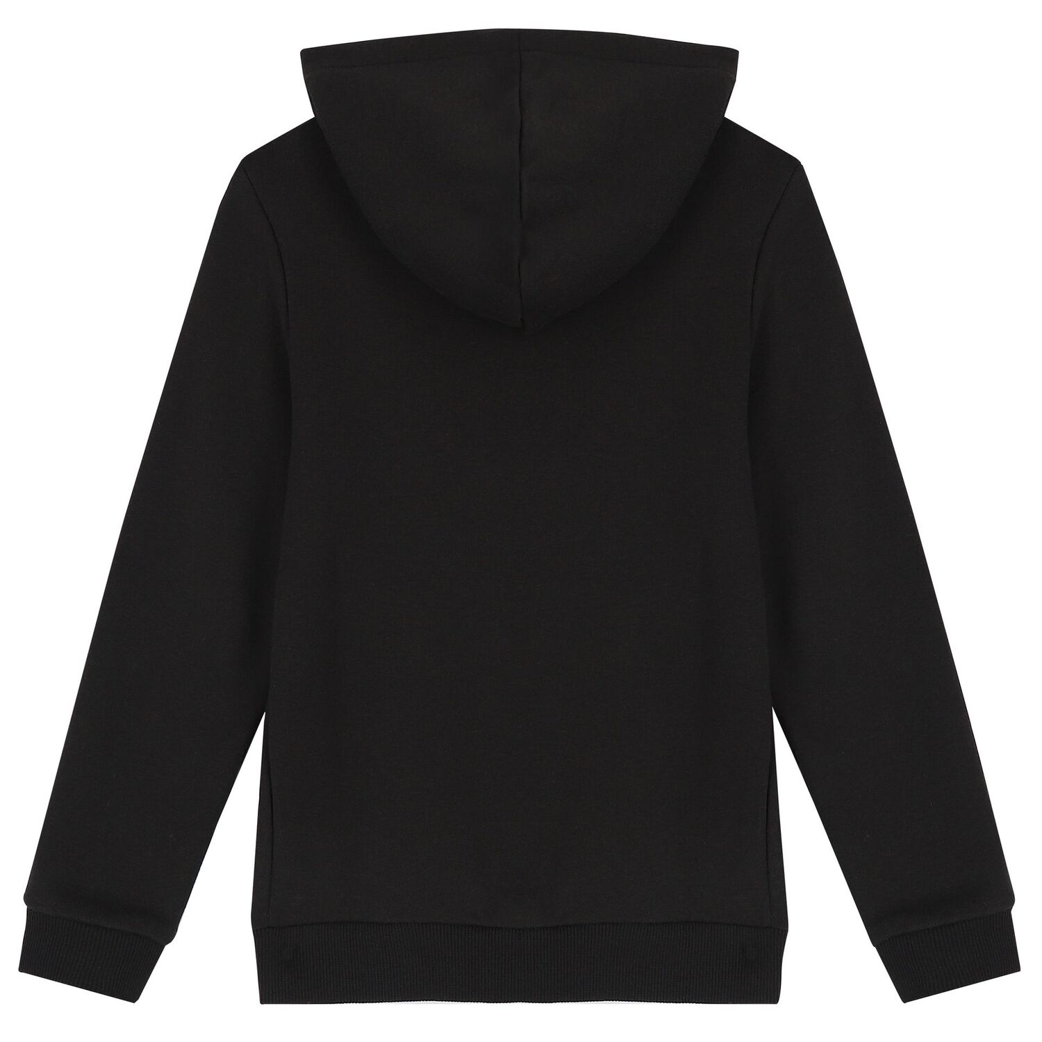 Boys Black Logo Hooded Top, 1, hi-res