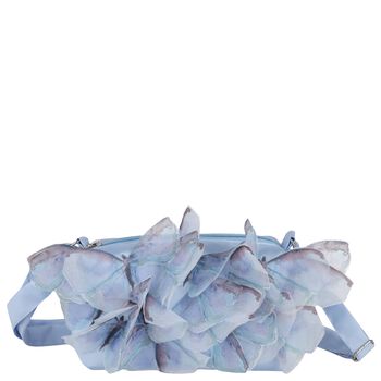 حقيبة يد للبنات بتصميم فراشة باللون الأزرق