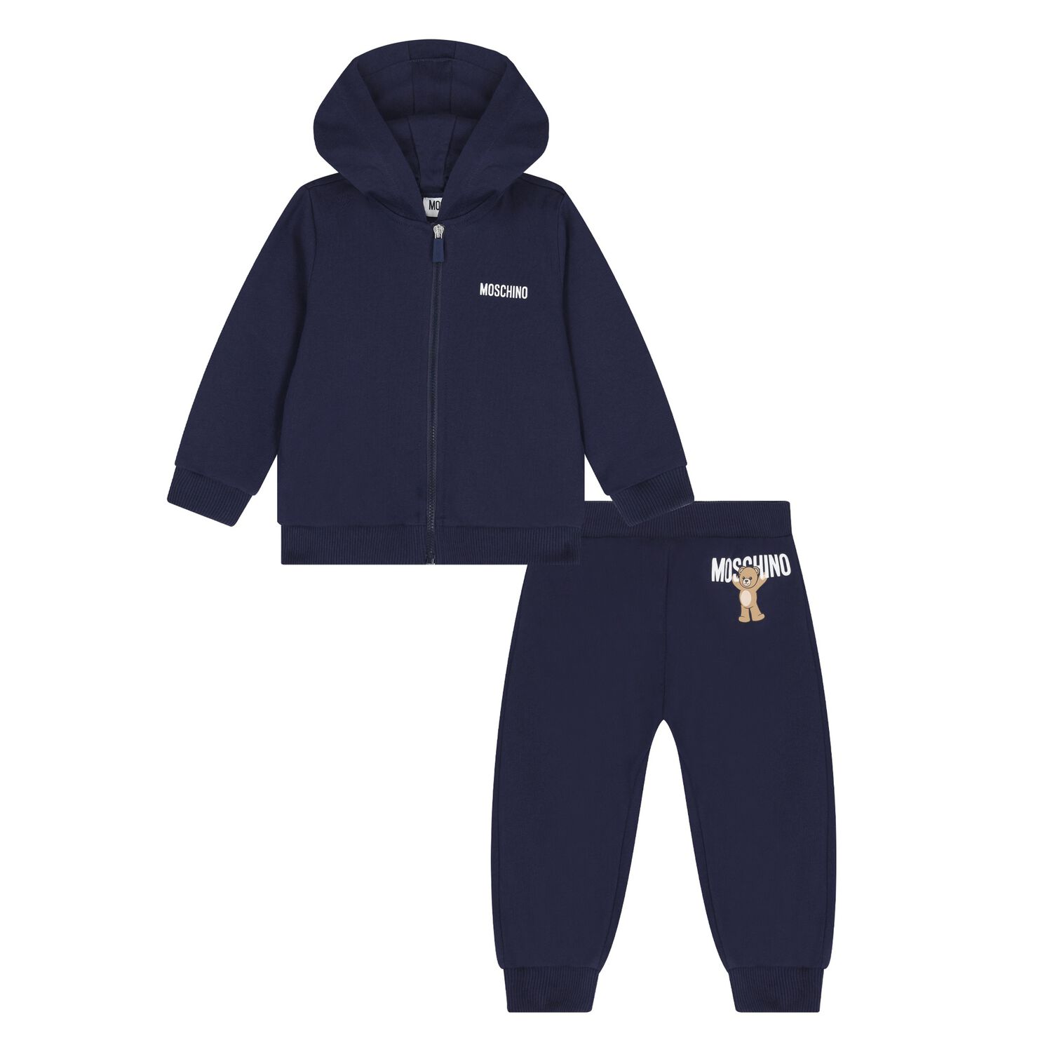 Younger Navy Blue Teddy Bear Logo Tracksuit, 2, hi-res