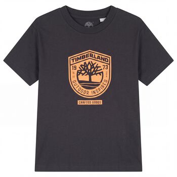 Boys Grey Logo T-Shirt