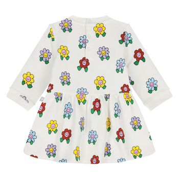 Younger Girls White Flower Dress