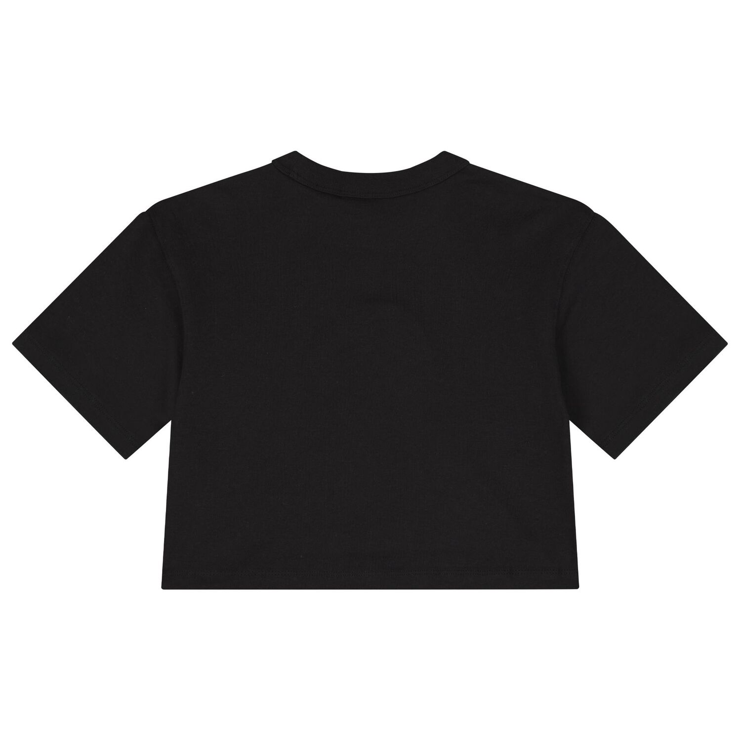 تيشيرت بنات بالشعار باللون الأسود, 1, hi-res