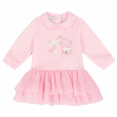 Baby Girls Pink Cat Dress