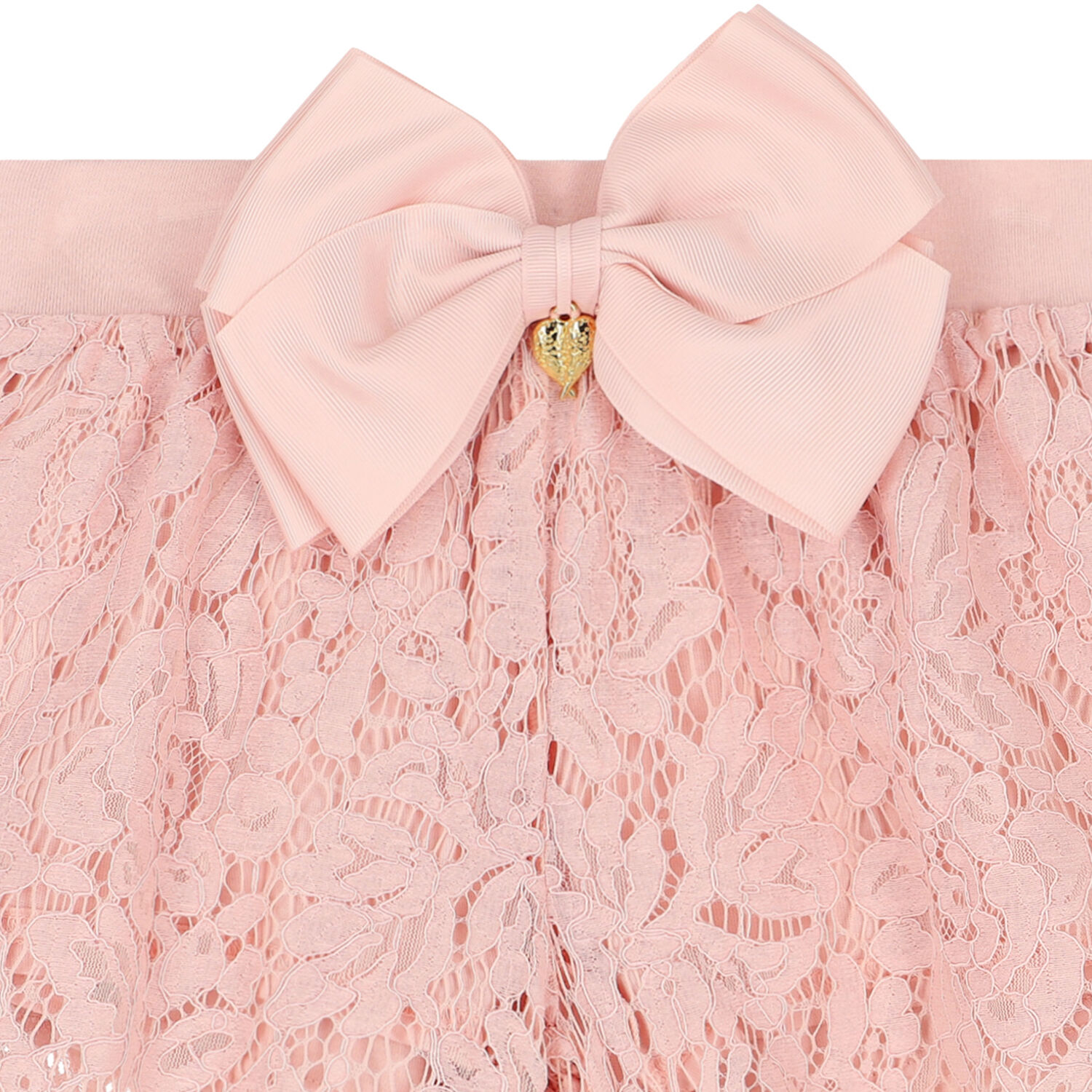 Girls Pink Lace Shorts, 1, hi-res