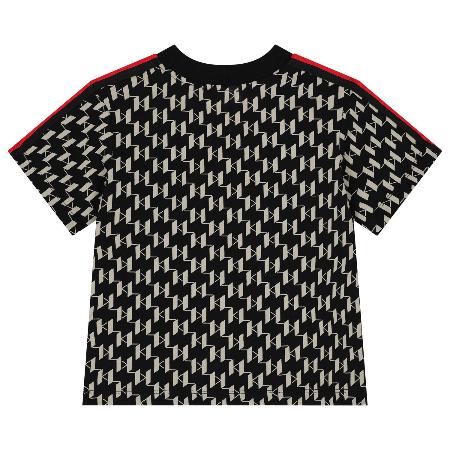 تيشيرت أولاد بالشعار باللون الأسود, 1, hi-res