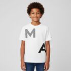 Boys White Logo T-Shirt, 1, hi-res