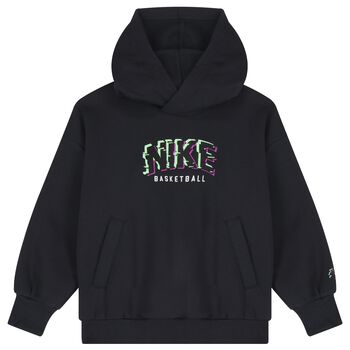 Black & Green Logo Hooded Top