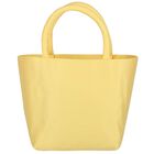 Girls Yellow Logo Bow Hand Bag, 1, hi-res