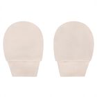 Beige Hat & Booties Baby Gift Set, 4, hi-res