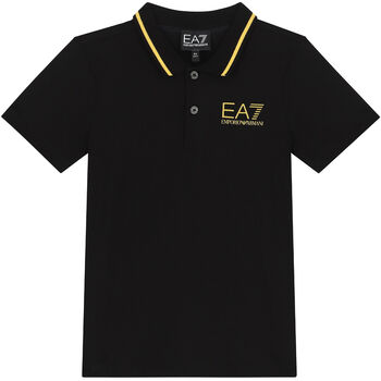 Boys Black Logo Polo Shirt